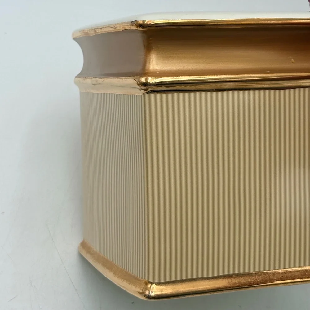 Veratex Fortuny 3pc‎ Bathroom Set Tissue Cover Toothbrush Holder Soap Dish Gold